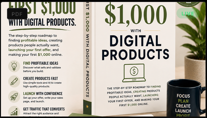 Your First $1,000 With Digital Products cover